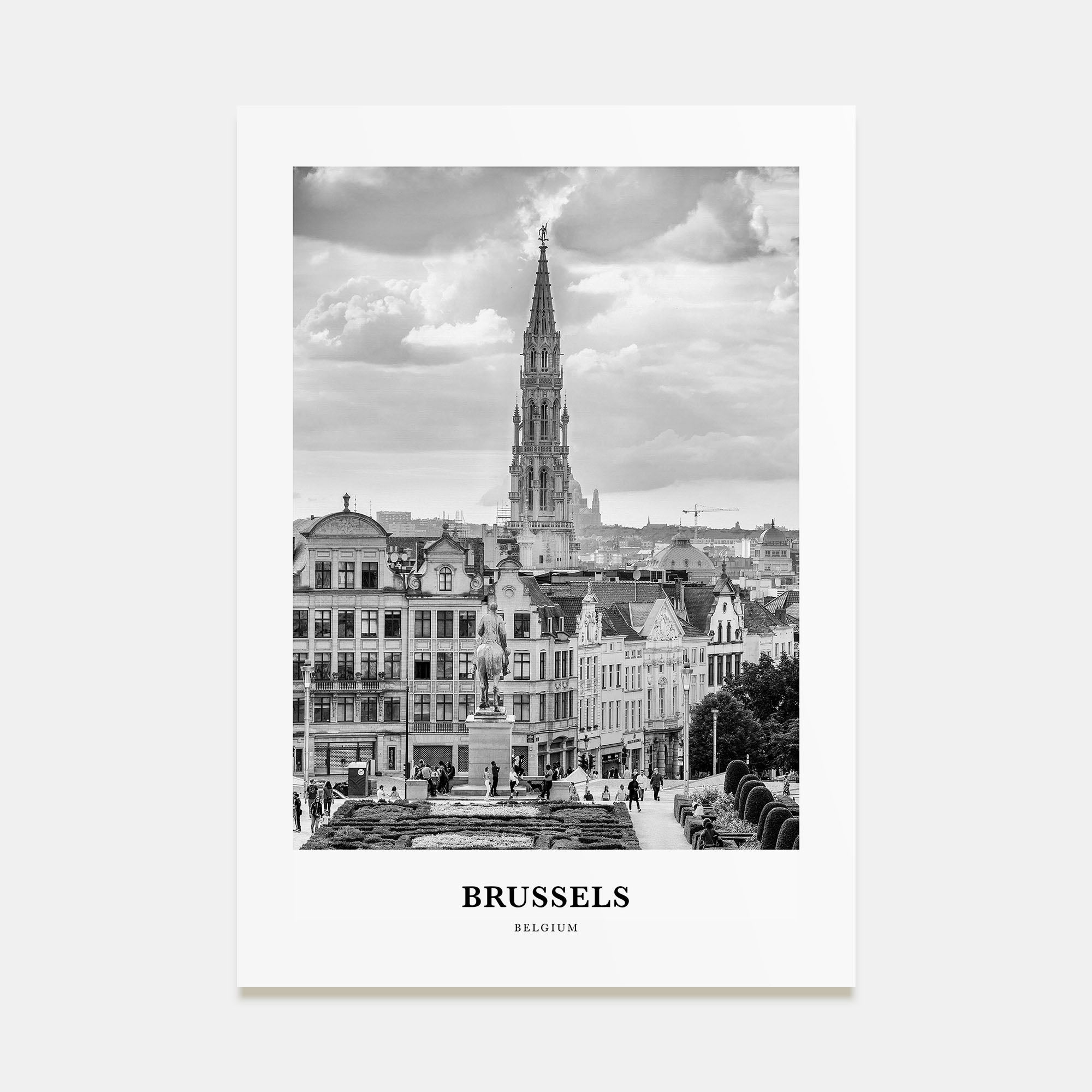 Brussels Portrait B&W Poster