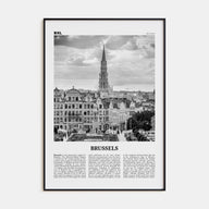 Brussels Travel B&W Poster