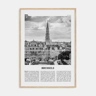Brussels Travel B&W Poster