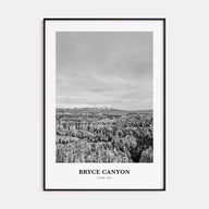 Bryce Canyon National Park Portrait B&W Poster