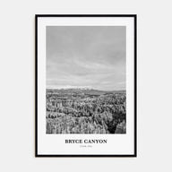 Bryce Canyon National Park Portrait B&W Poster