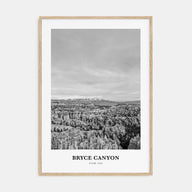 Bryce Canyon National Park Portrait B&W Poster