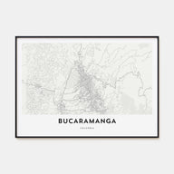 Bucaramanga Map Landscape Poster