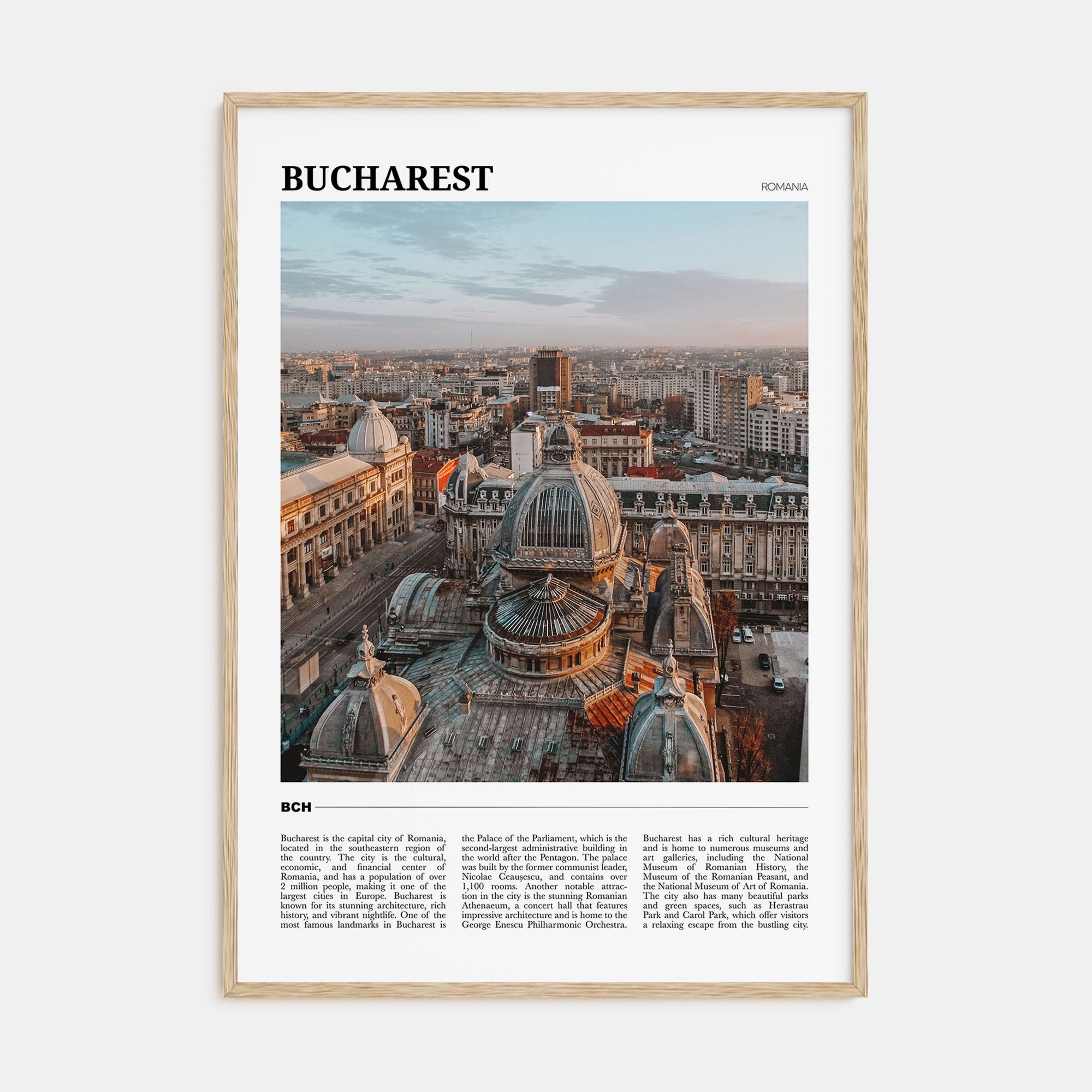 Bucharest Travel Color No 2 Poster
