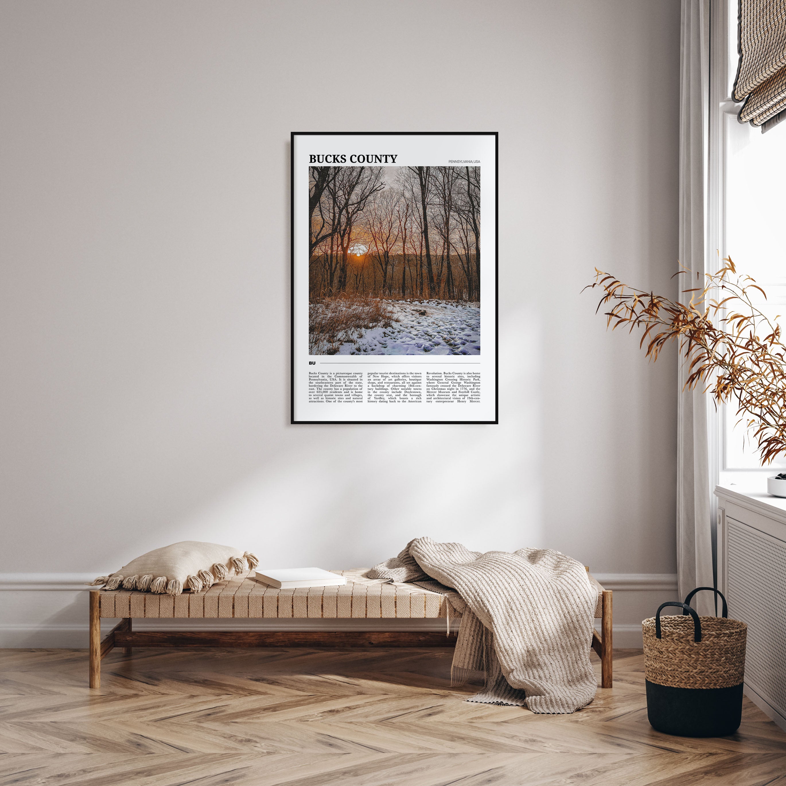 Bucks County Travel Color Poster