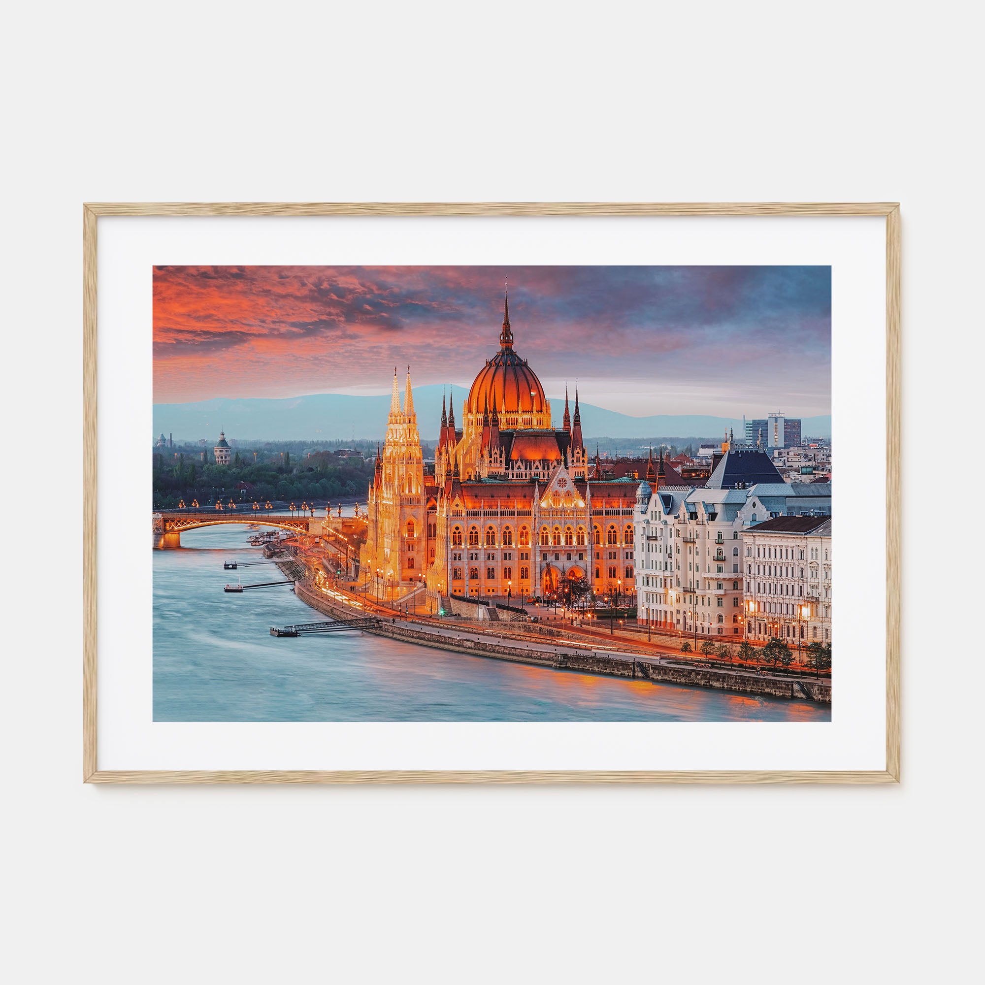 Budapest Landscape Color Poster