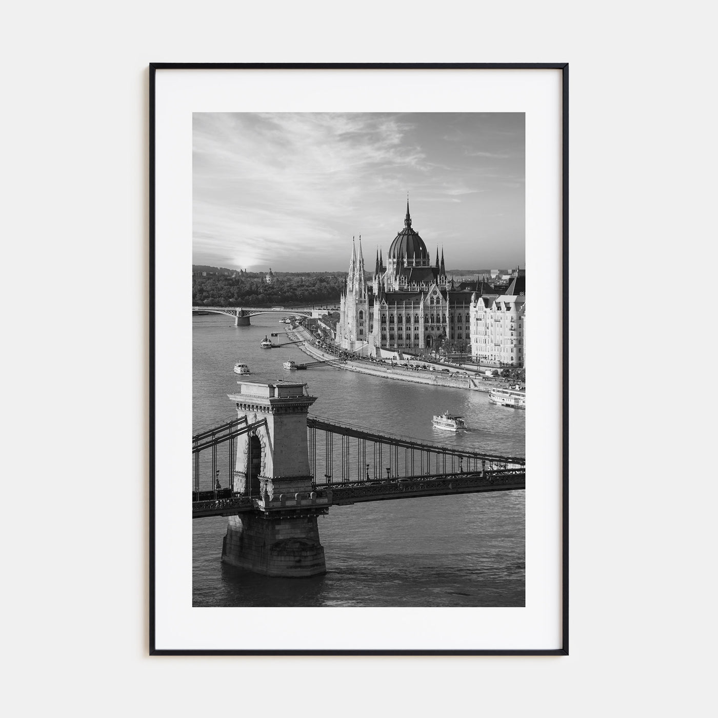 Budapest Photo B&W Poster