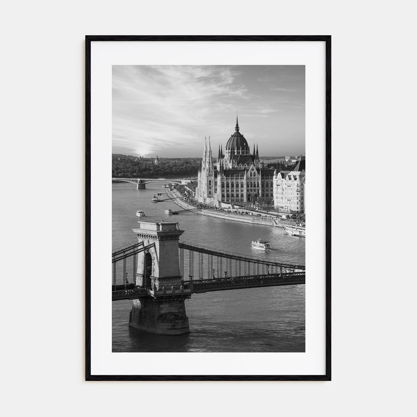 Budapest Photo B&W Poster