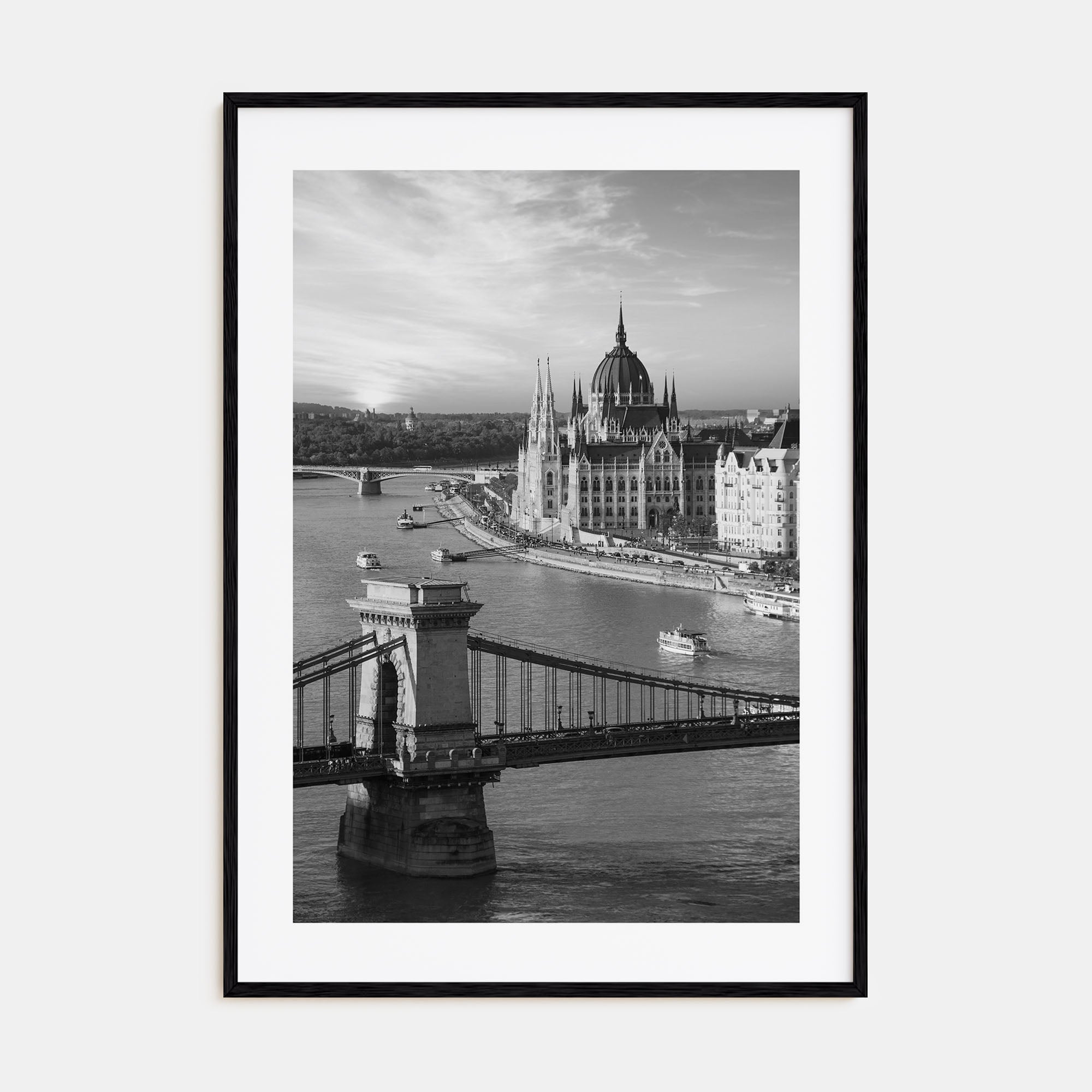 Budapest Photo B&W Poster