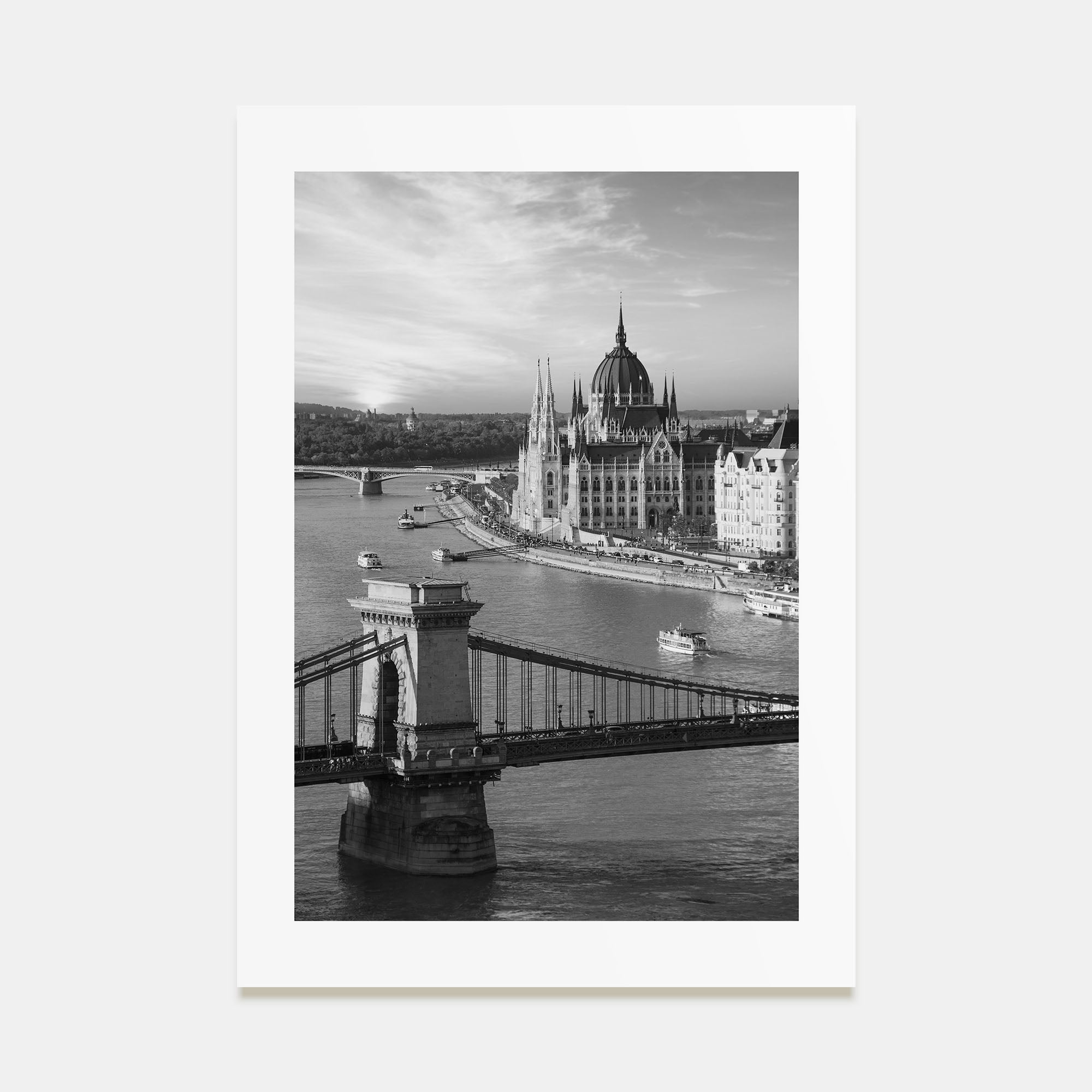 Budapest Photo B&W Poster