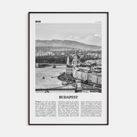 Budapest Travel B&W Poster