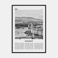 Budapest Travel B&W Poster