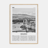 Budapest Travel B&W Poster