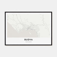 Budva Map Landscape Poster
