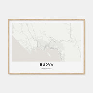 Budva Map Landscape Poster