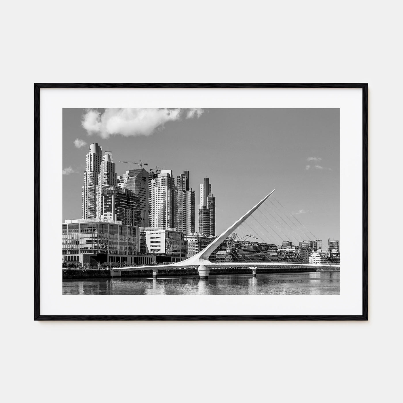 Buenos Aires Landscape B&W Poster
