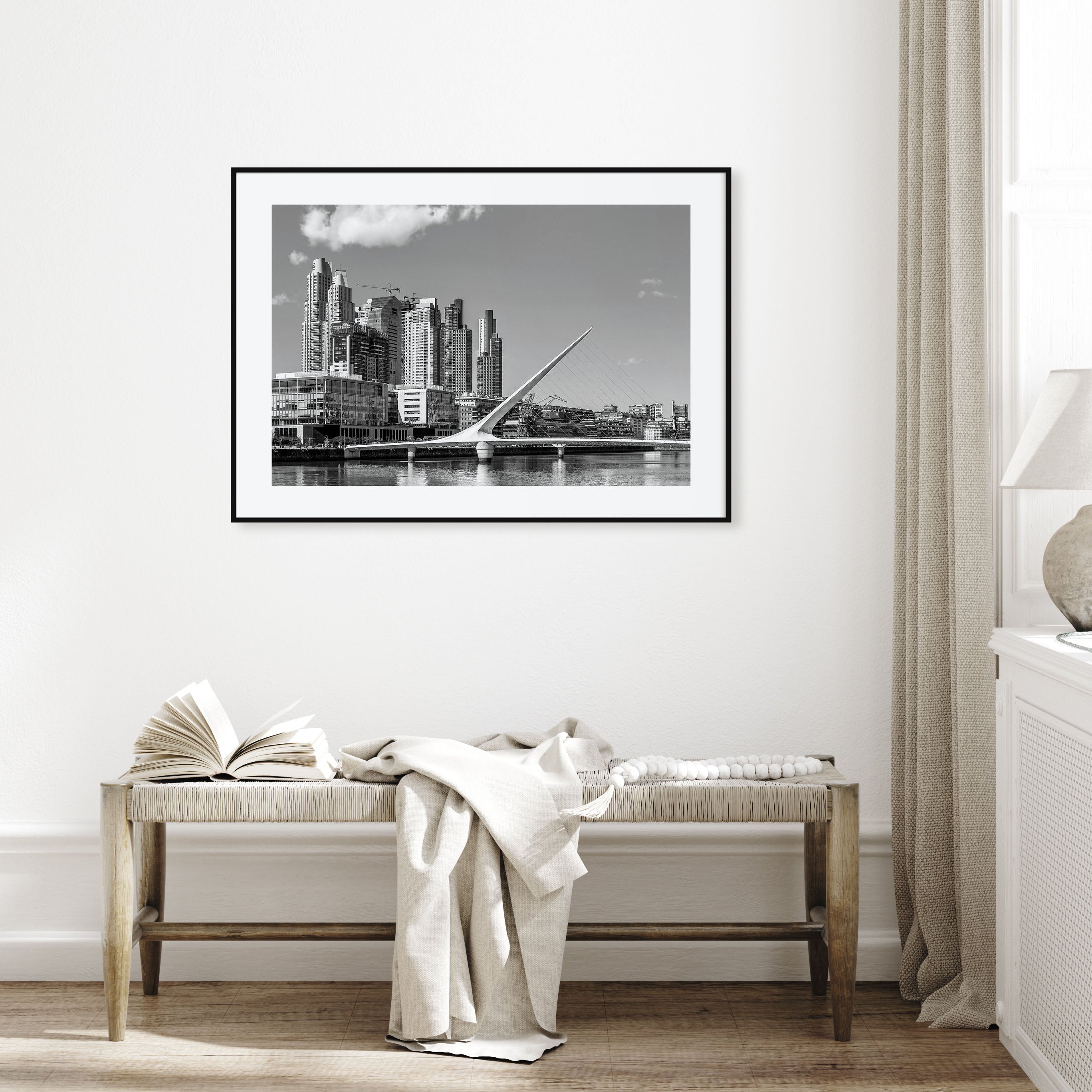 Buenos Aires Landscape B&W Poster