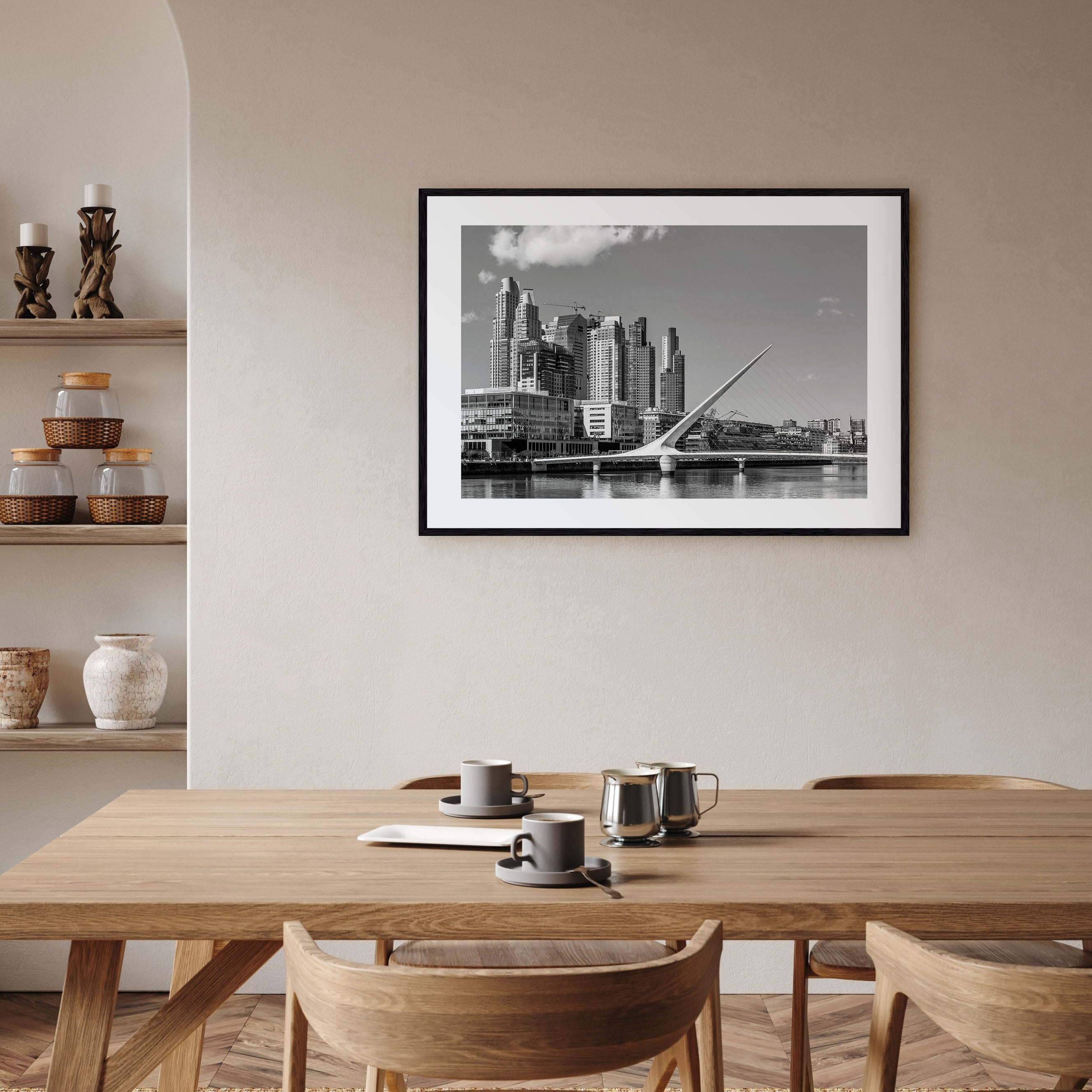 Buenos Aires Landscape B&W Poster