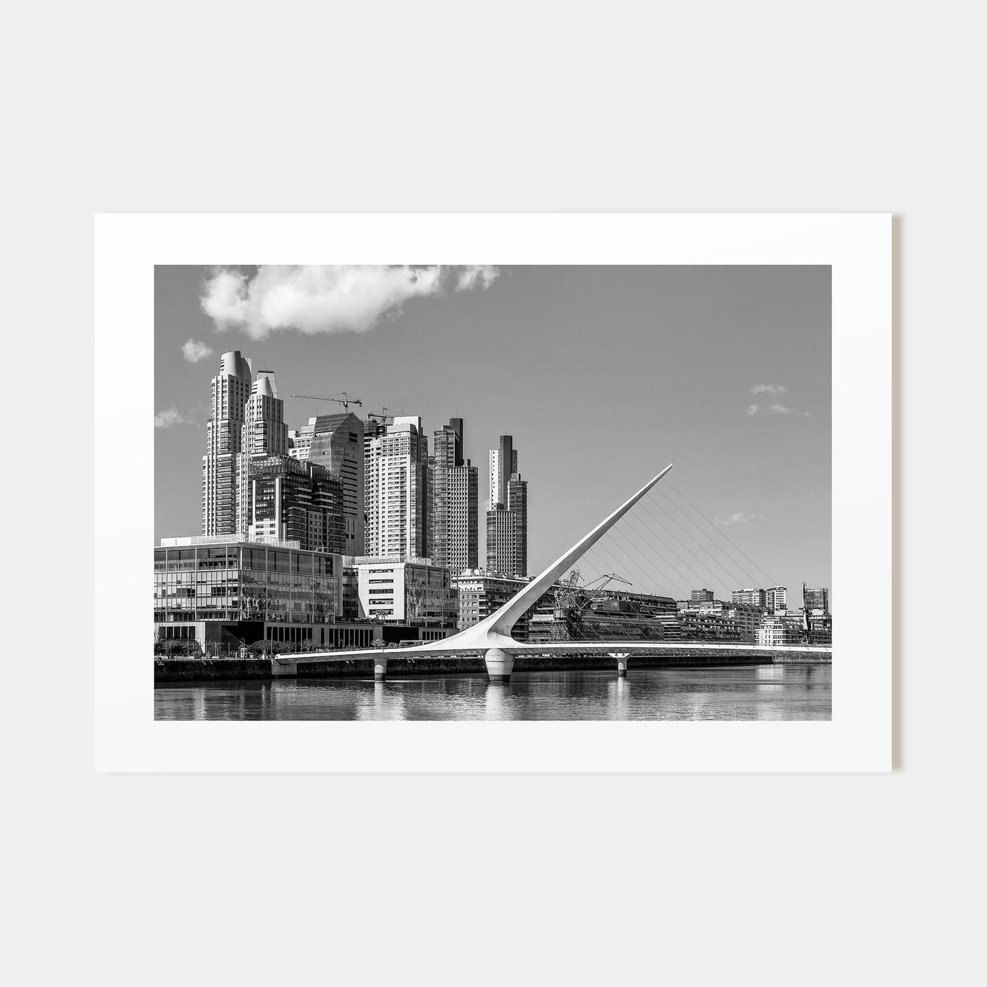 Buenos Aires Landscape B&W Poster