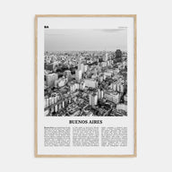 Buenos Aires Travel B&W No 1 Poster