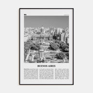 Buenos Aires Travel B&W No 2 Poster