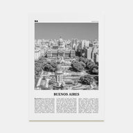 Buenos Aires Travel B&W No 2 Poster