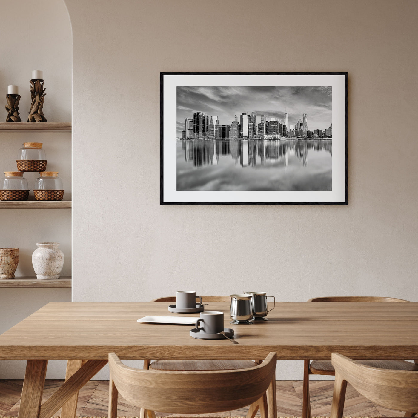 Buffalo Landscape B&W Poster