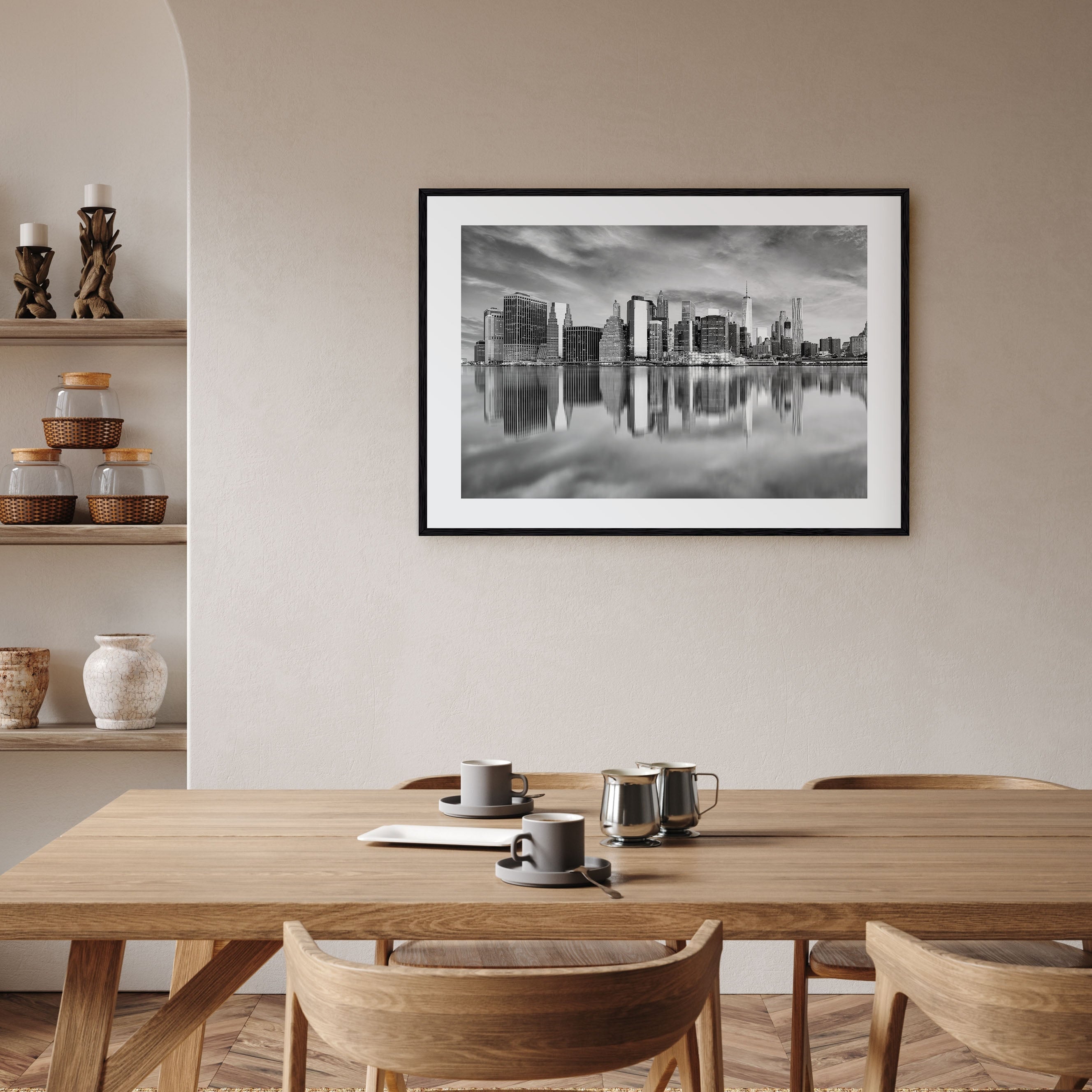 Buffalo Landscape B&W Poster