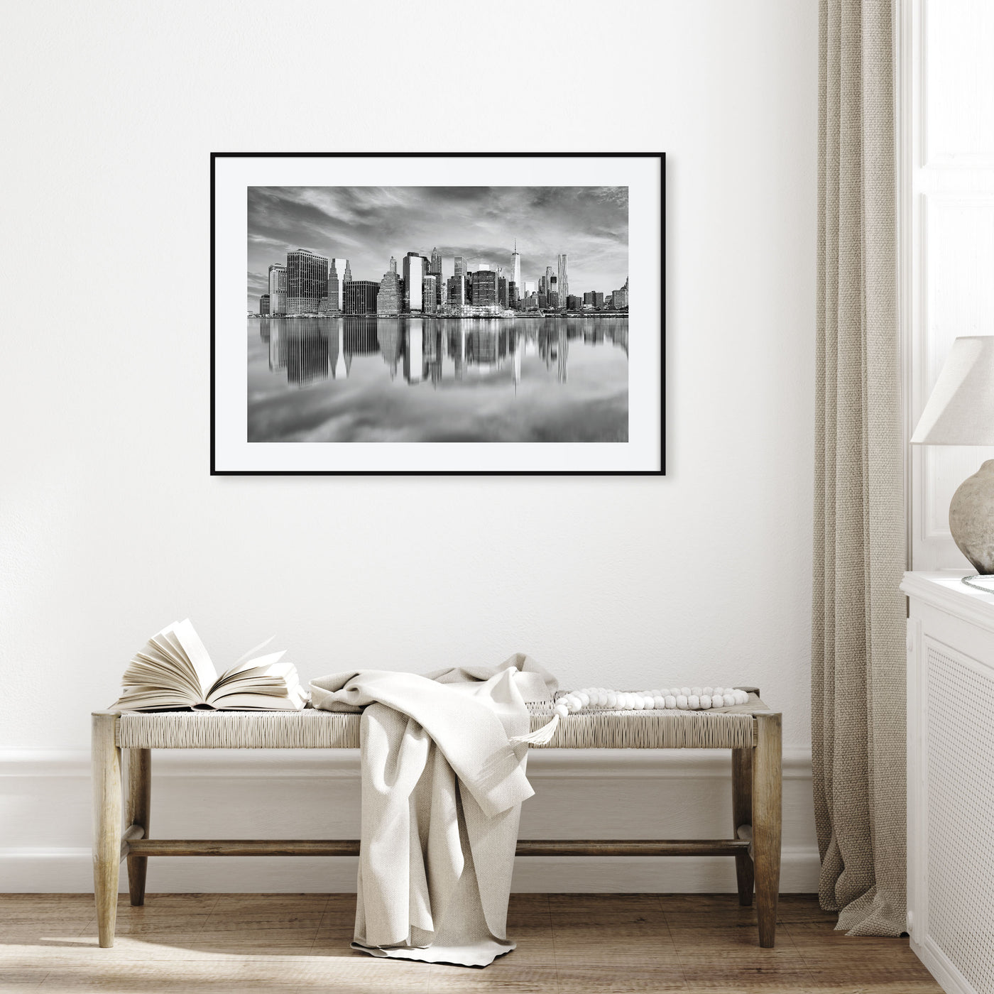 Buffalo Landscape B&W Poster