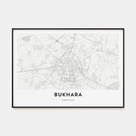 Bukhara Map Landscape Poster