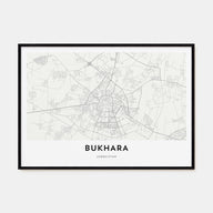 Bukhara Map Landscape Poster