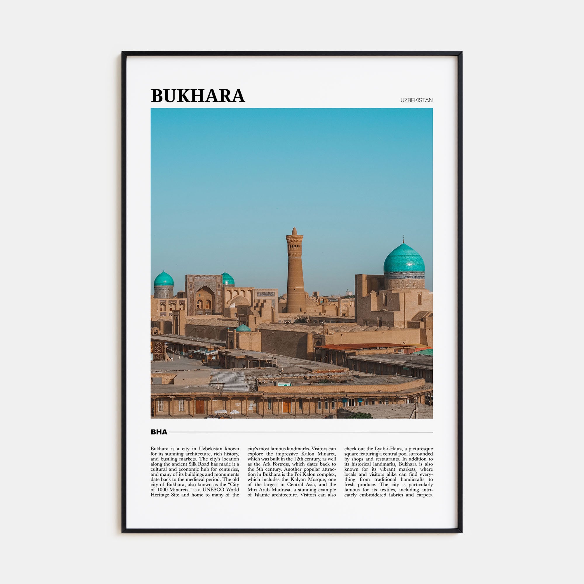 Bukhara Travel Color Poster