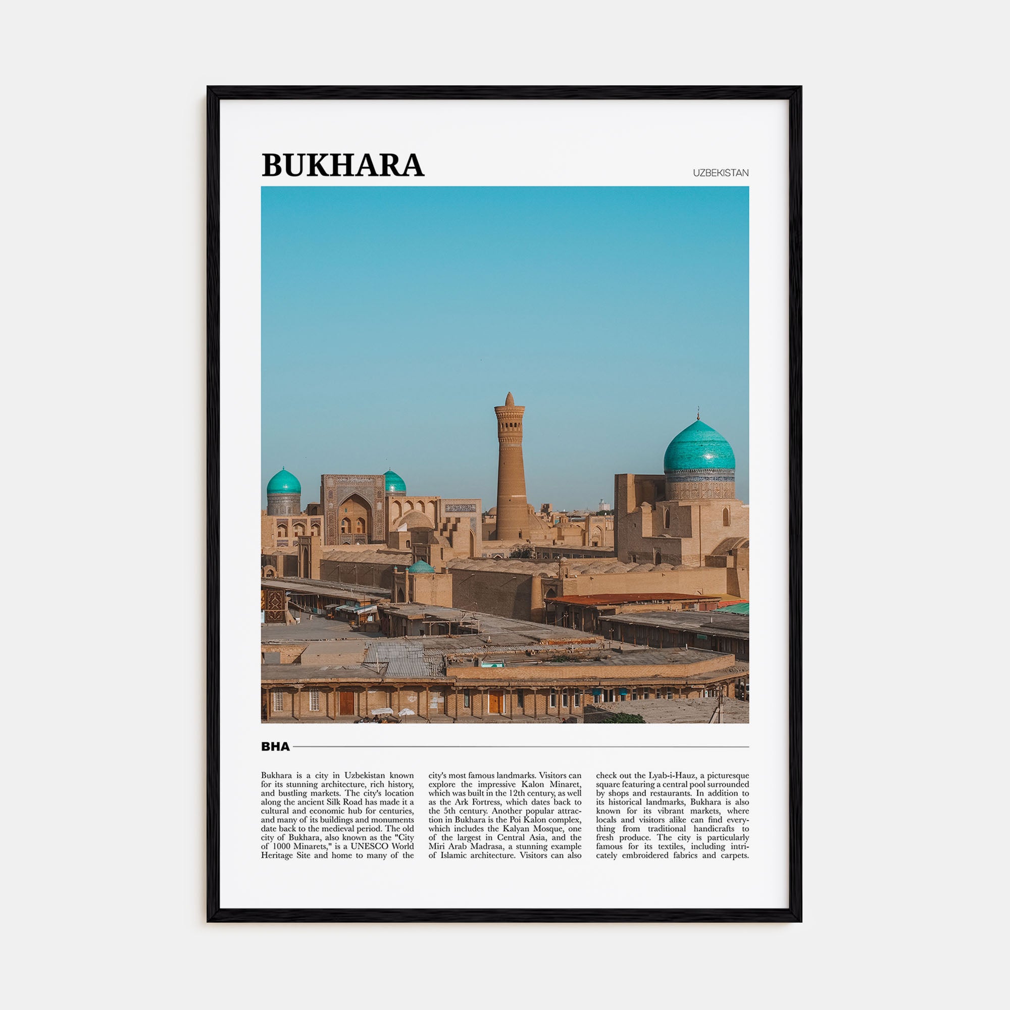 Bukhara Travel Color Poster