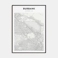 Burbank Map Portrait Poster