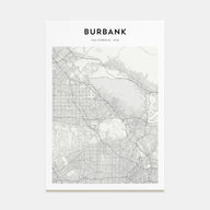 Burbank Map Portrait Poster