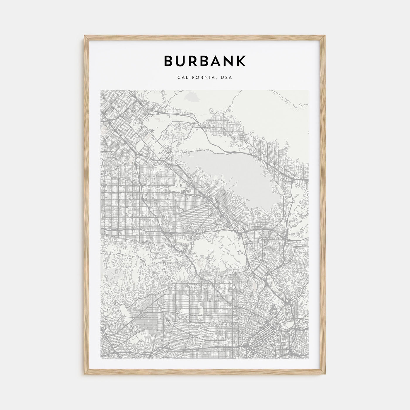 Burbank Map Portrait Poster