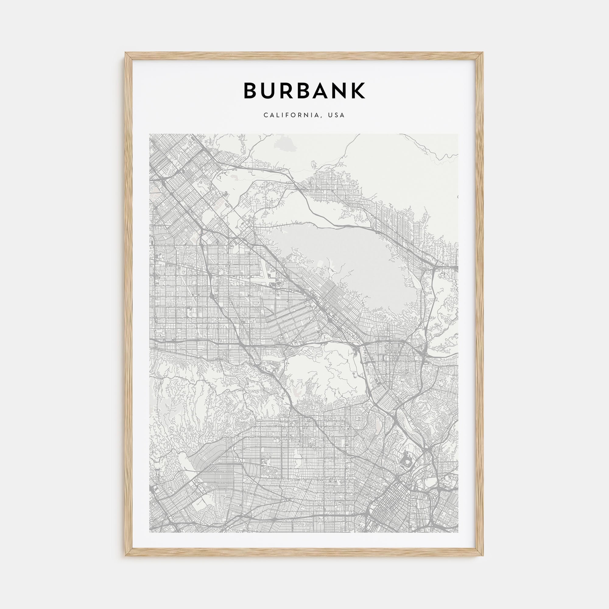 Burbank Map Portrait Poster