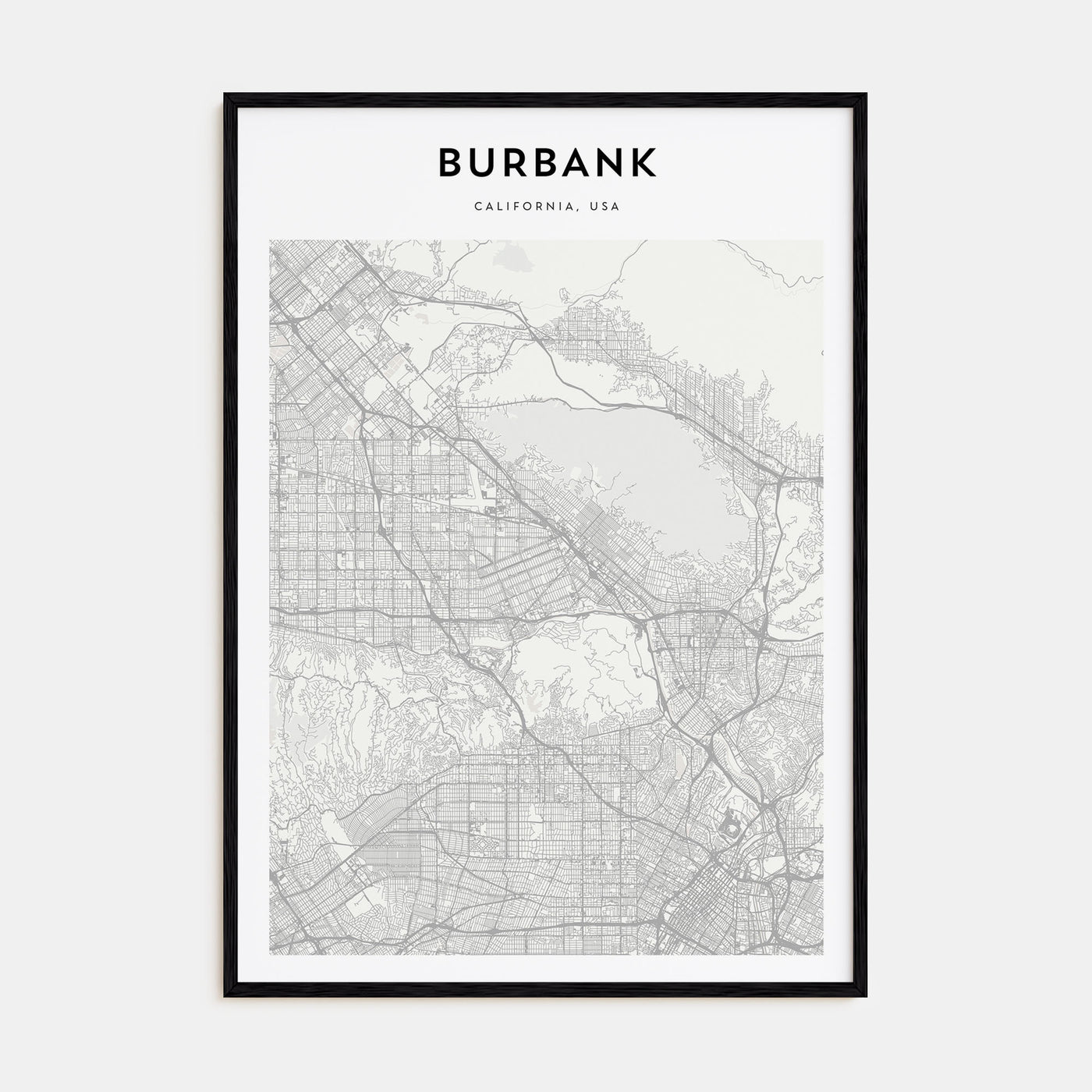 Burbank Map Portrait Poster