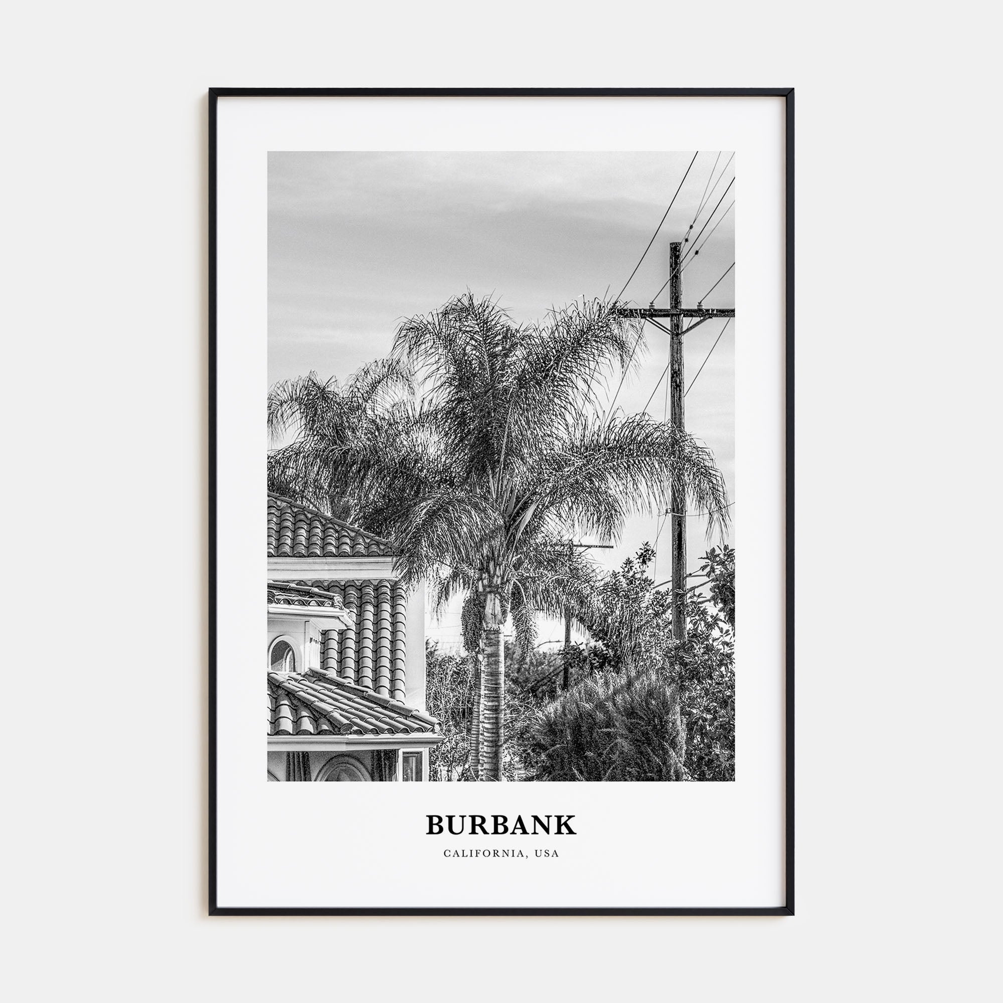 Burbank Portrait B&W No 1 Poster