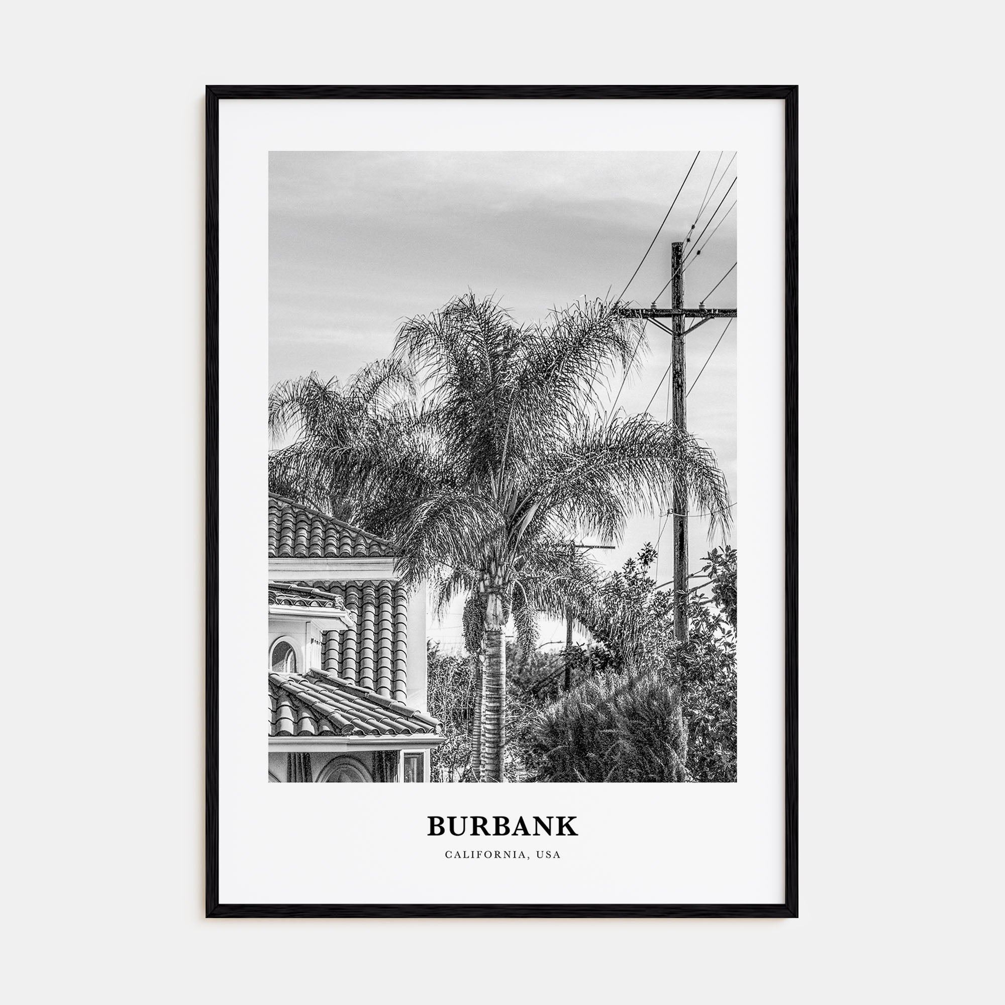 Burbank Portrait B&W No 1 Poster