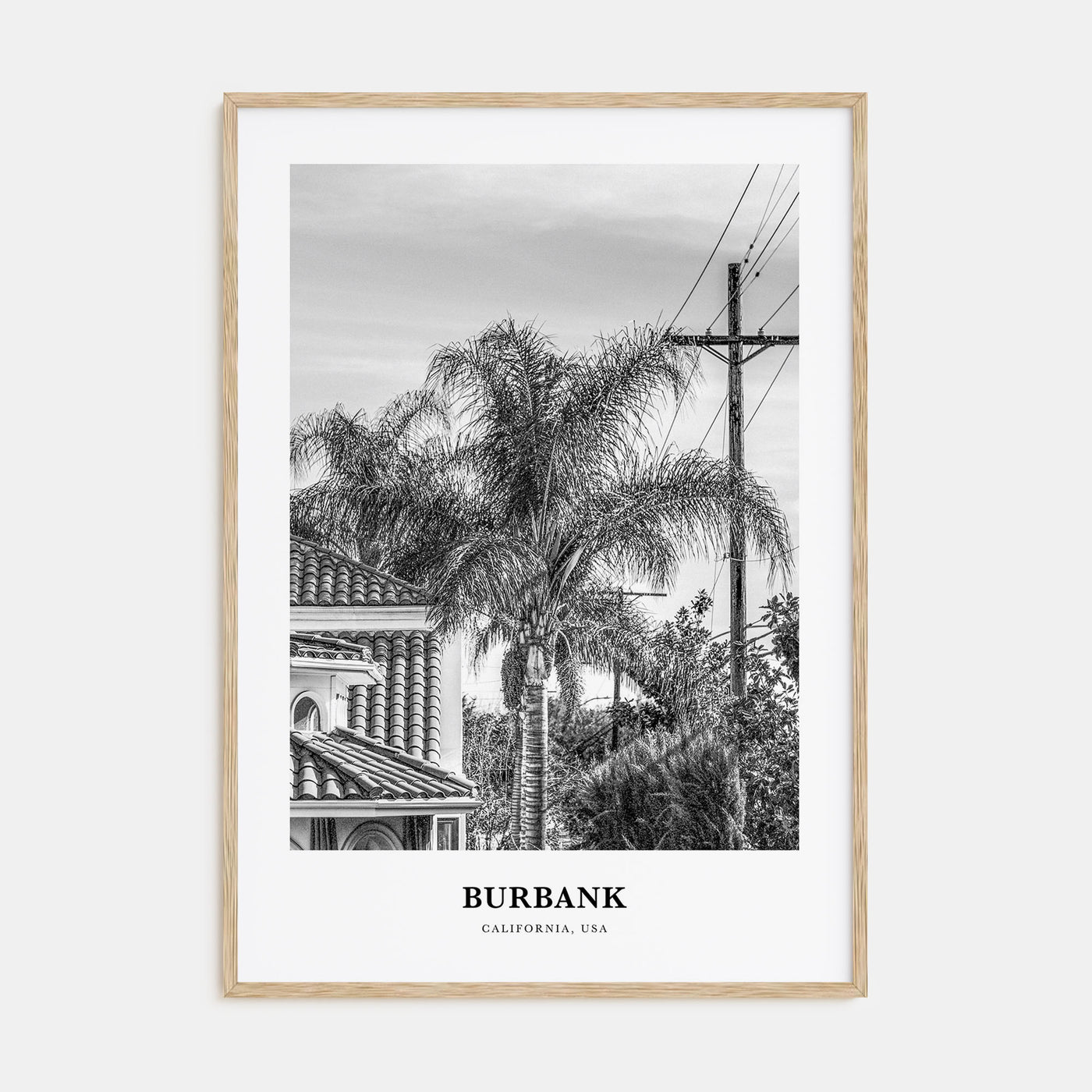 Burbank Portrait B&W No 1 Poster
