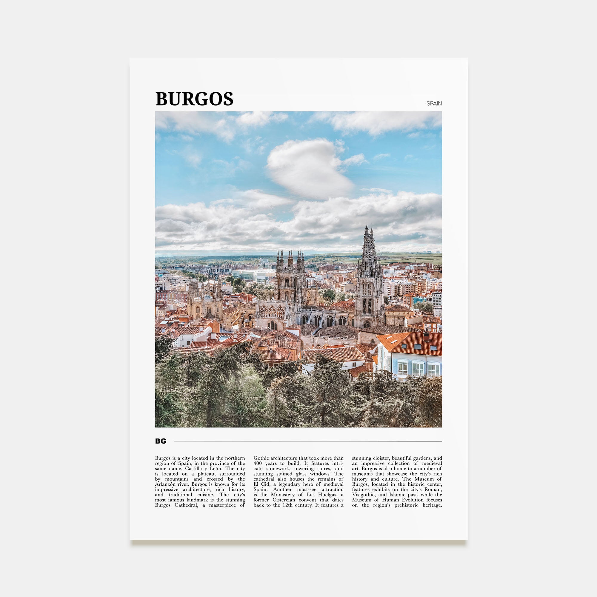 Burgos Travel Color Poster