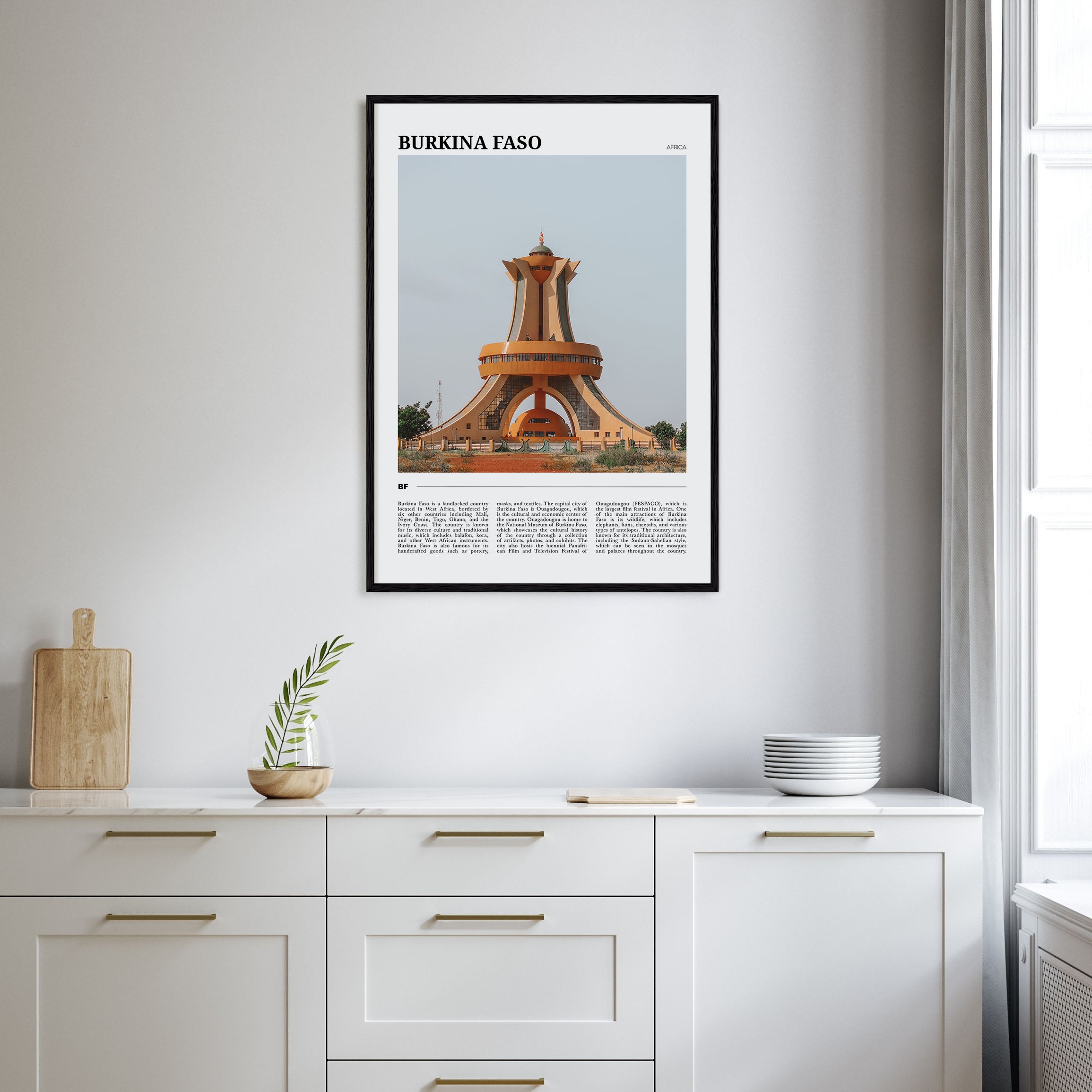 Burkina Faso Travel Color Poster