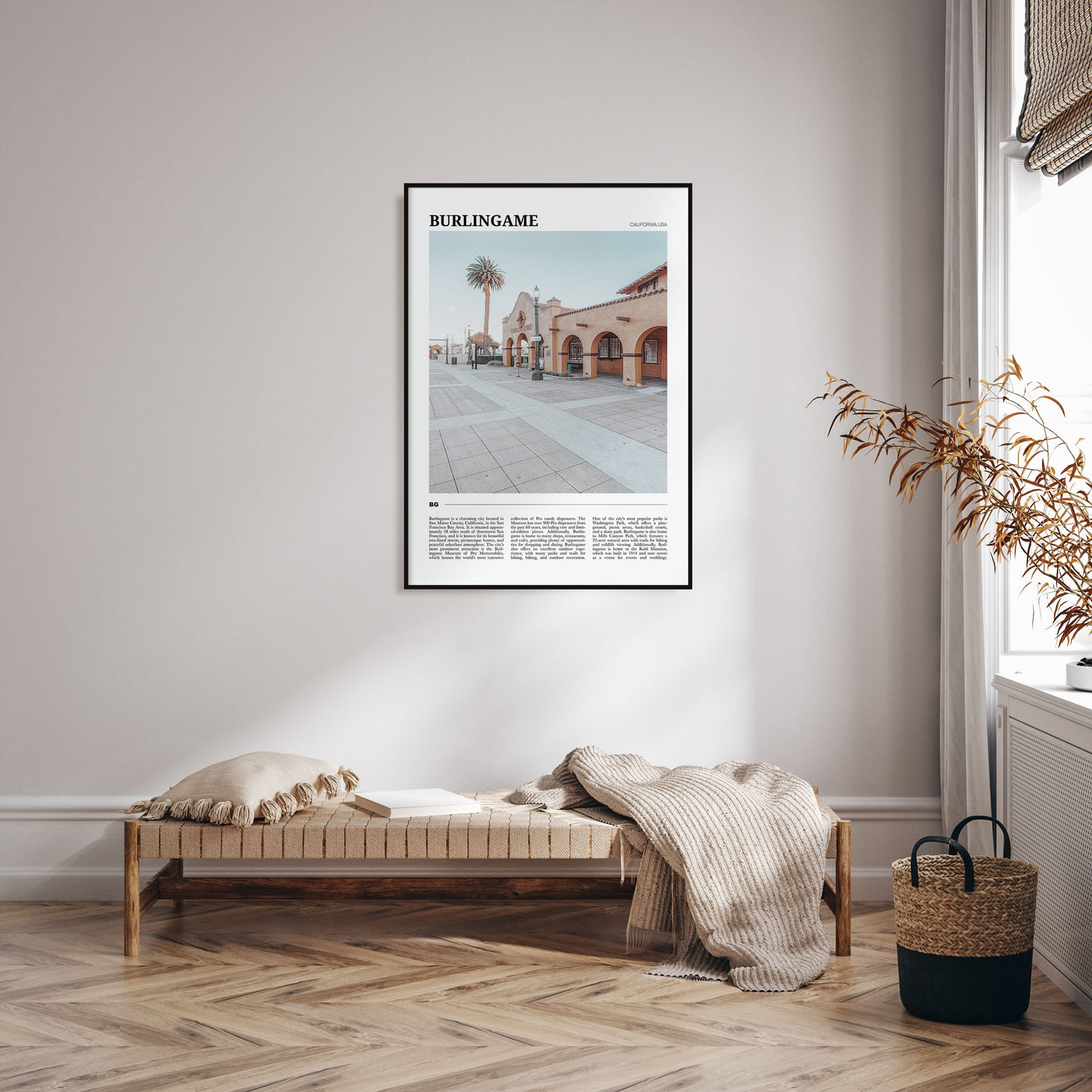 Burlingame Travel Color Poster