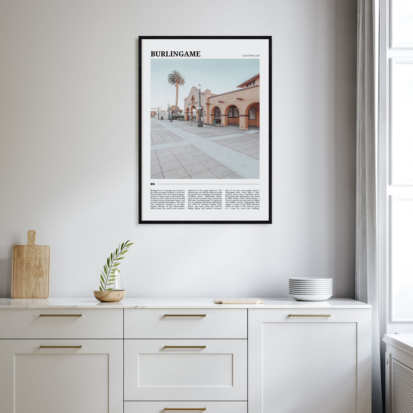 Burlingame Travel Color Poster