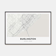 Burlington, Canada Map Landscape Poster