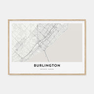 Burlington, Canada Map Landscape Poster