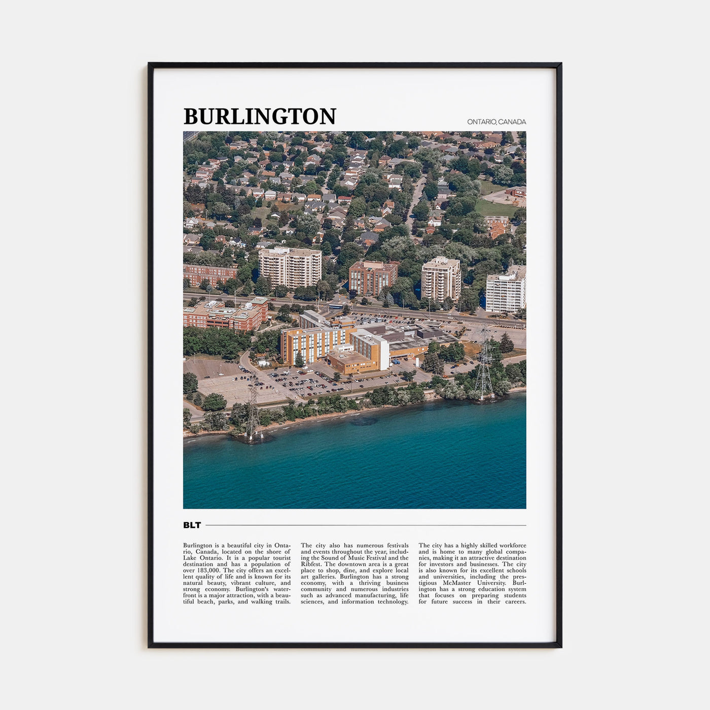 Burlington, Canada Travel Color Poster