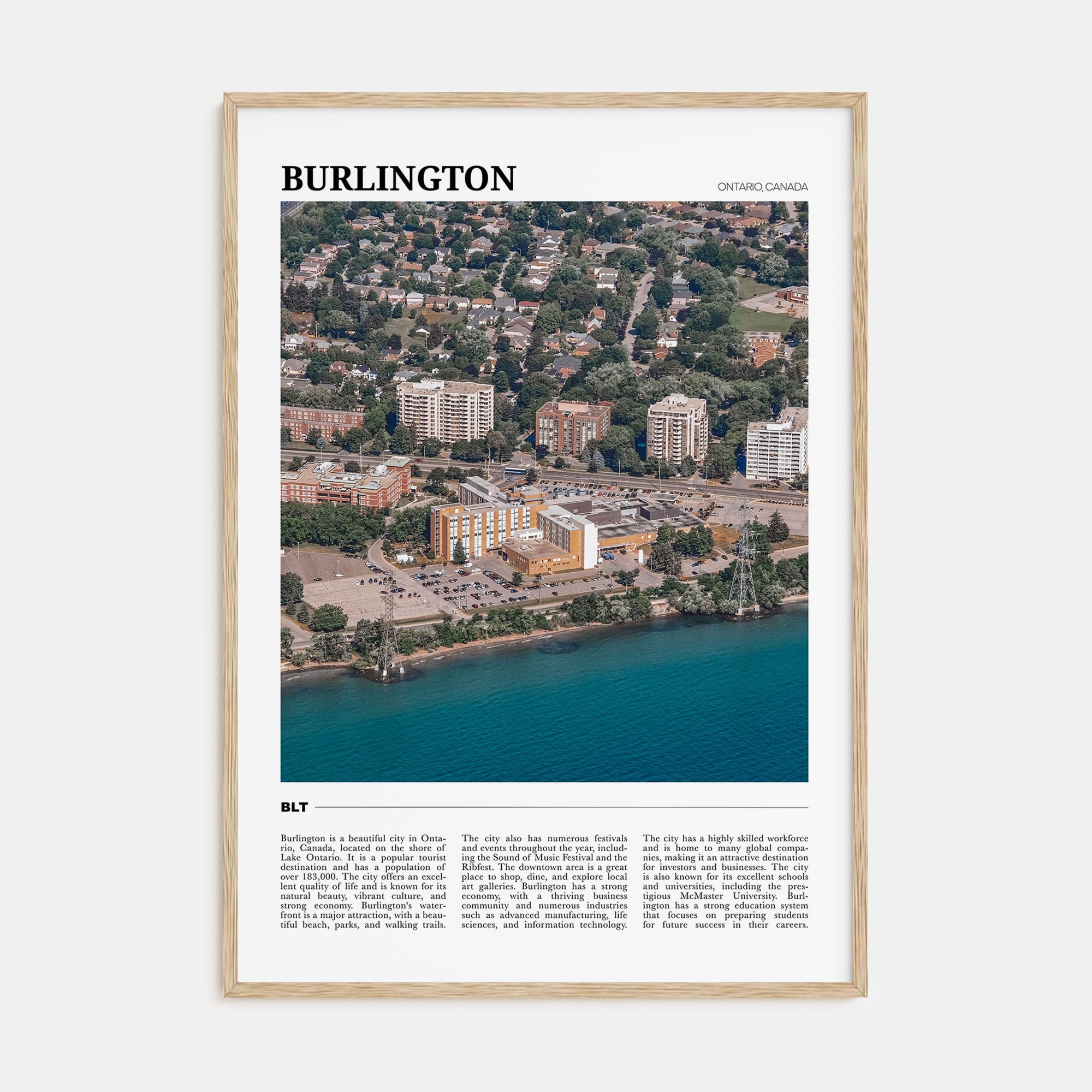 Burlington, Canada Travel Color Poster