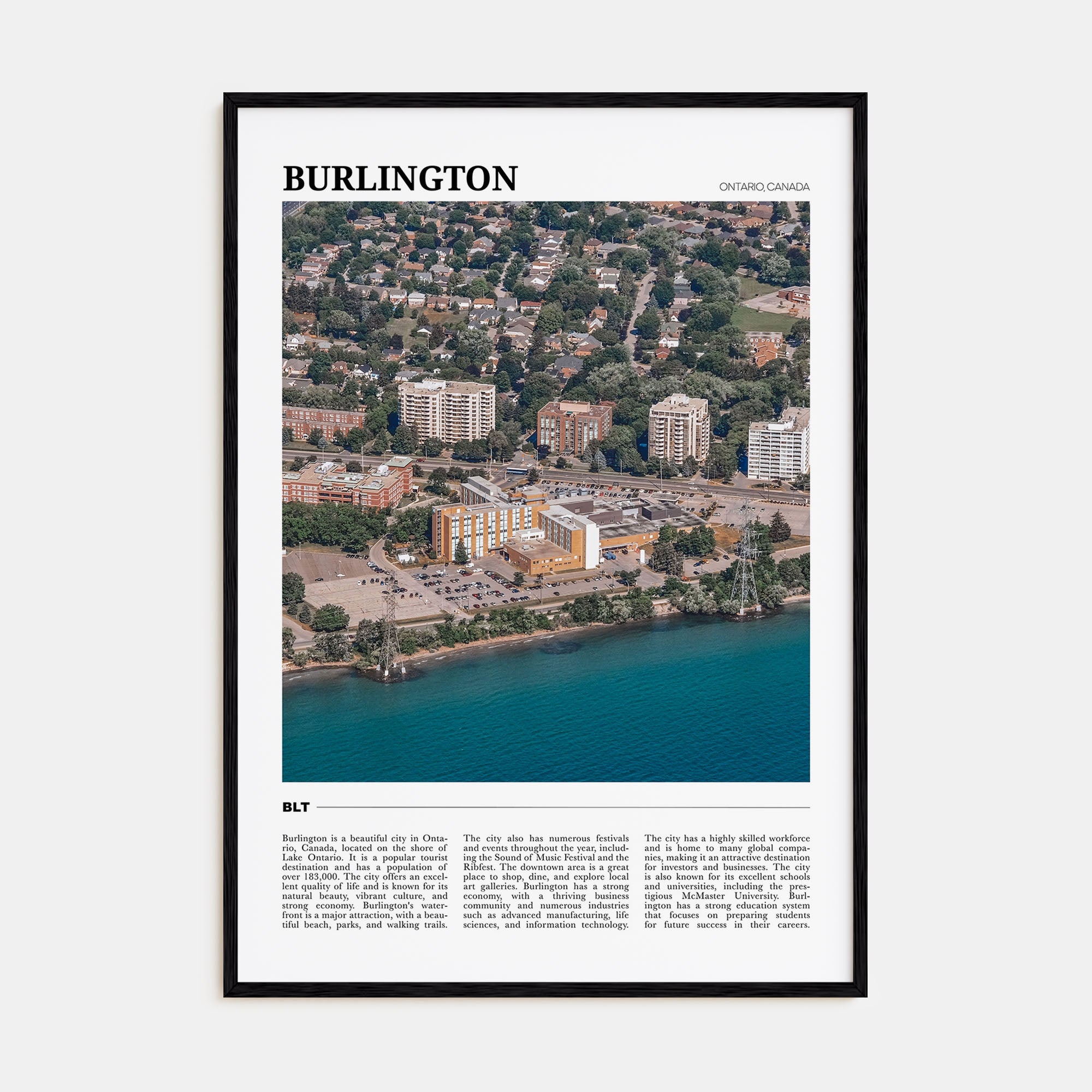 Burlington, Canada Travel Color Poster